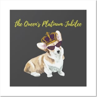 THE QUEEN'S PLATINUM JUBILEE -CORGI Posters and Art